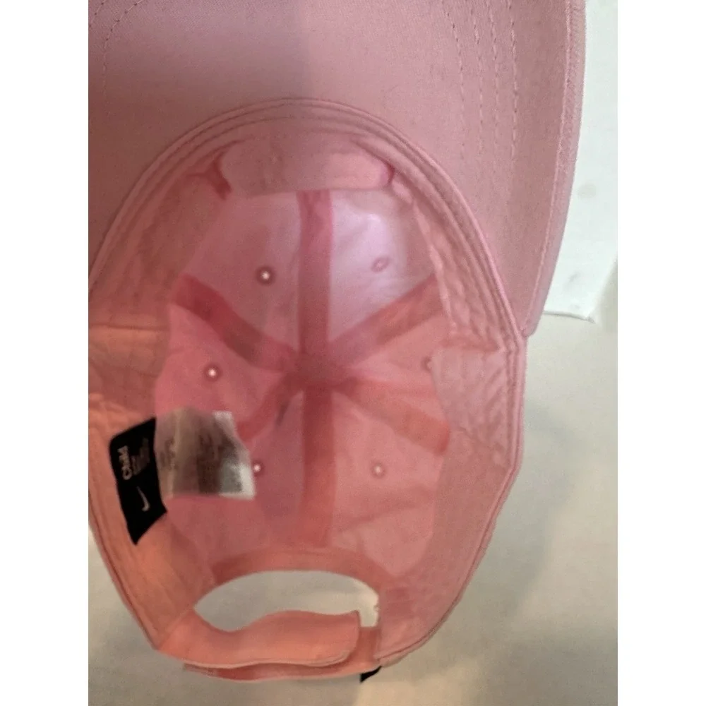 Nike Pink Toddler Child Hat Canvas Adjustable White Swoosh